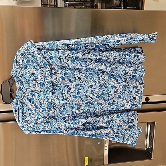 💕J. CREW💕 Smocked Popover Top ~ Liberty Elysian Day Floral Large L NWT - Picture 7 of 16